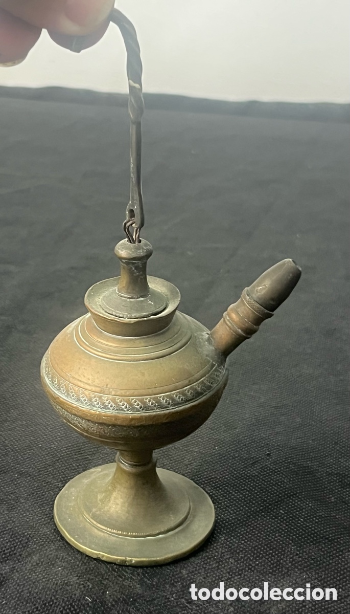 Antig&uuml;edades: ANTIGUO CANDIL DE ACEITE EN BRONCE - Foto 2
