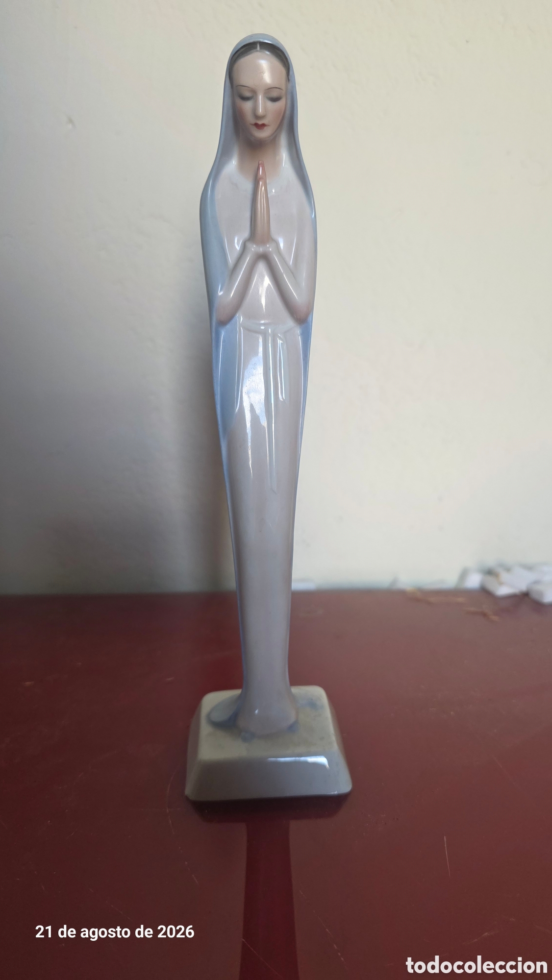 Antig&uuml;edades: Figura virgen porcelana alemana rosenthal