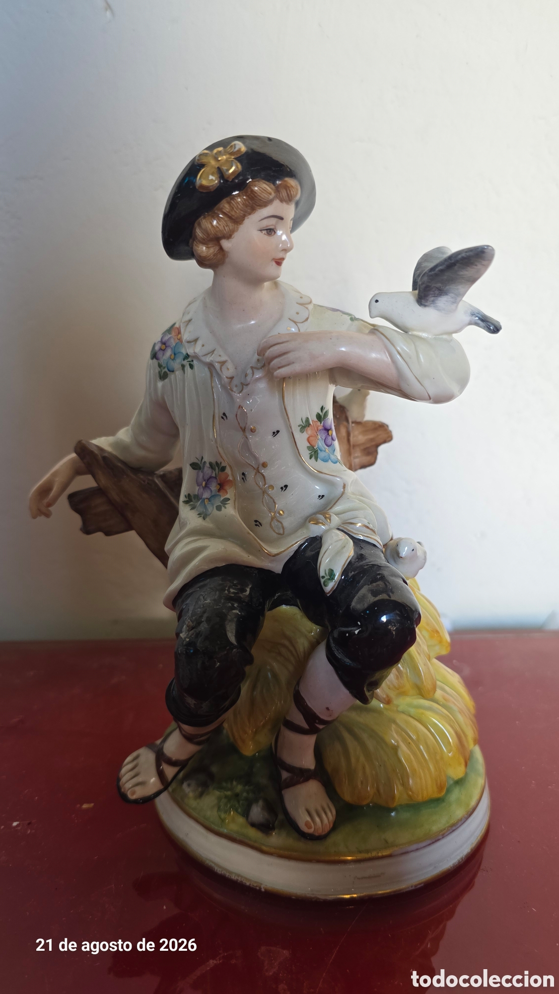 Antig&uuml;edades: Figura porcelana sauthier Bilbao