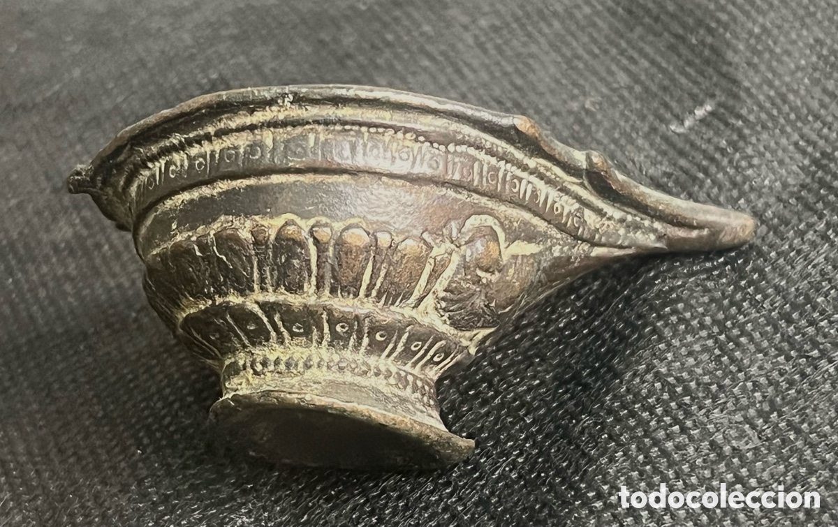 Antig&uuml;edades: LAMPARITA DE ACEITE EN BRONCE