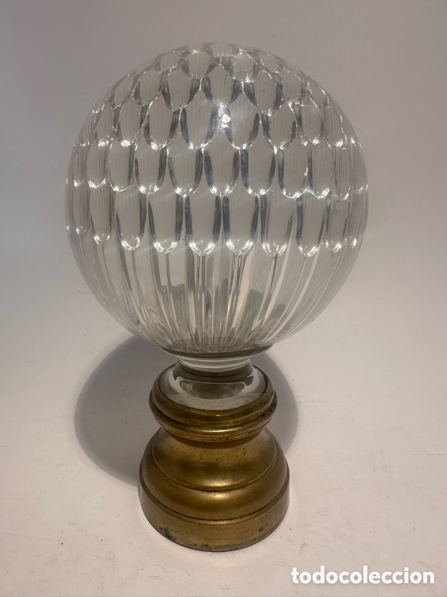 Antig&uuml;edades: ANTIGUA BOLA POMO DE ESCALERA EN CRISTAL SOPLADO BACCARAT SIGLO XIX.