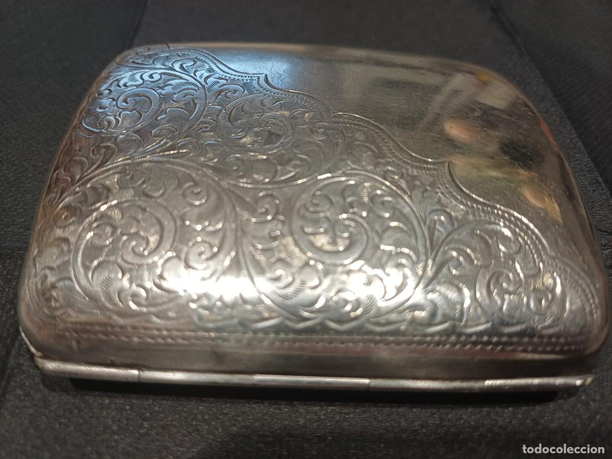 Antig&uuml;edades: Pitillera Plata de Ley Cincelada - Smith & Bartlam Birmingham - Inglaterra - 1923