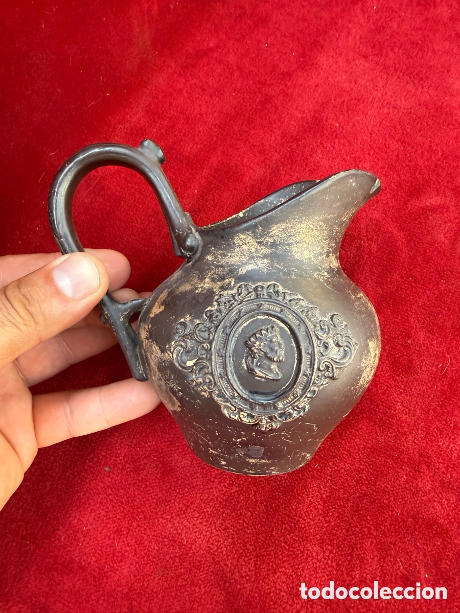 Antig&uuml;edades: Antigua y preciosa jarra ceramica estilo Neoclasico!