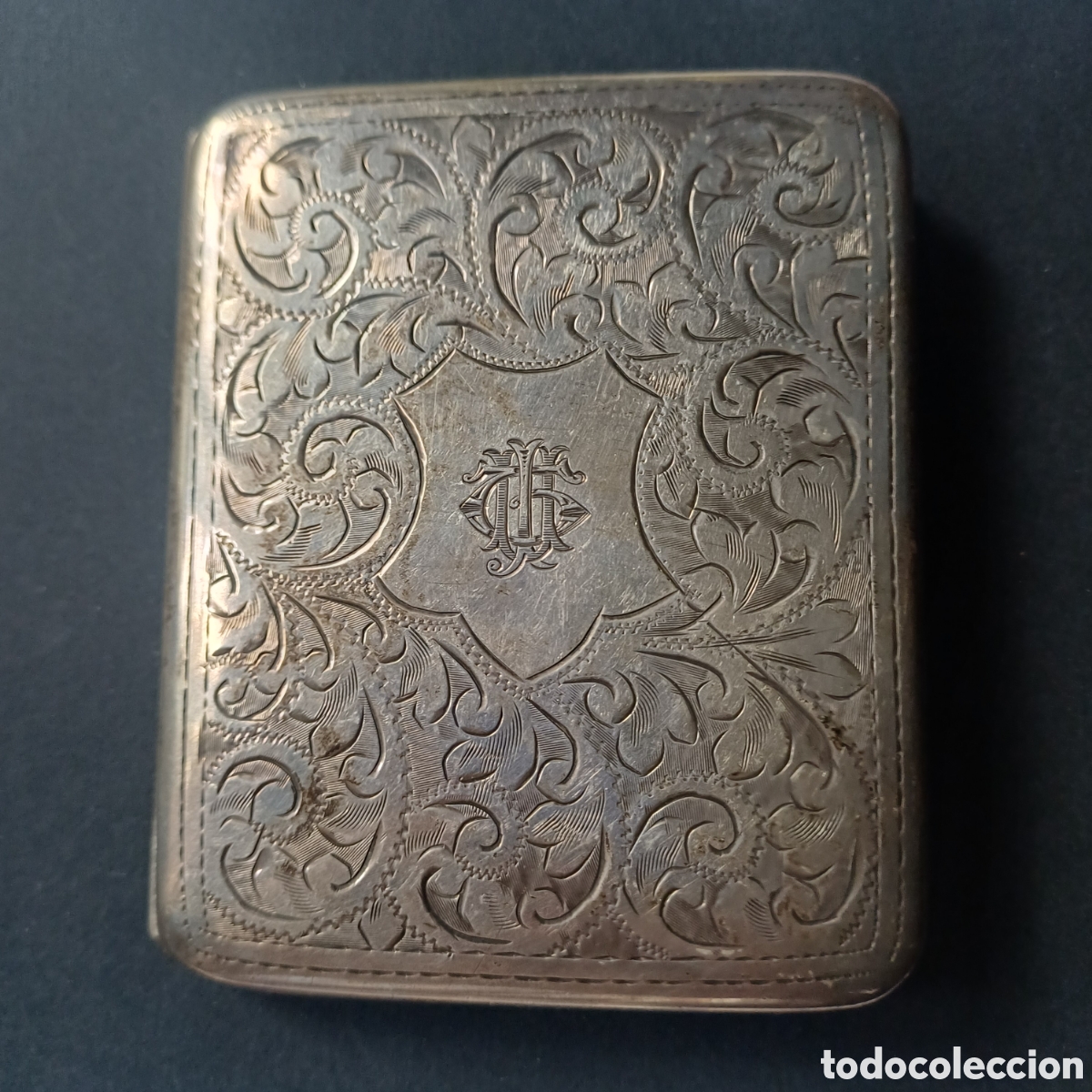 Antig&uuml;edades: Pitillera inglesa de plata