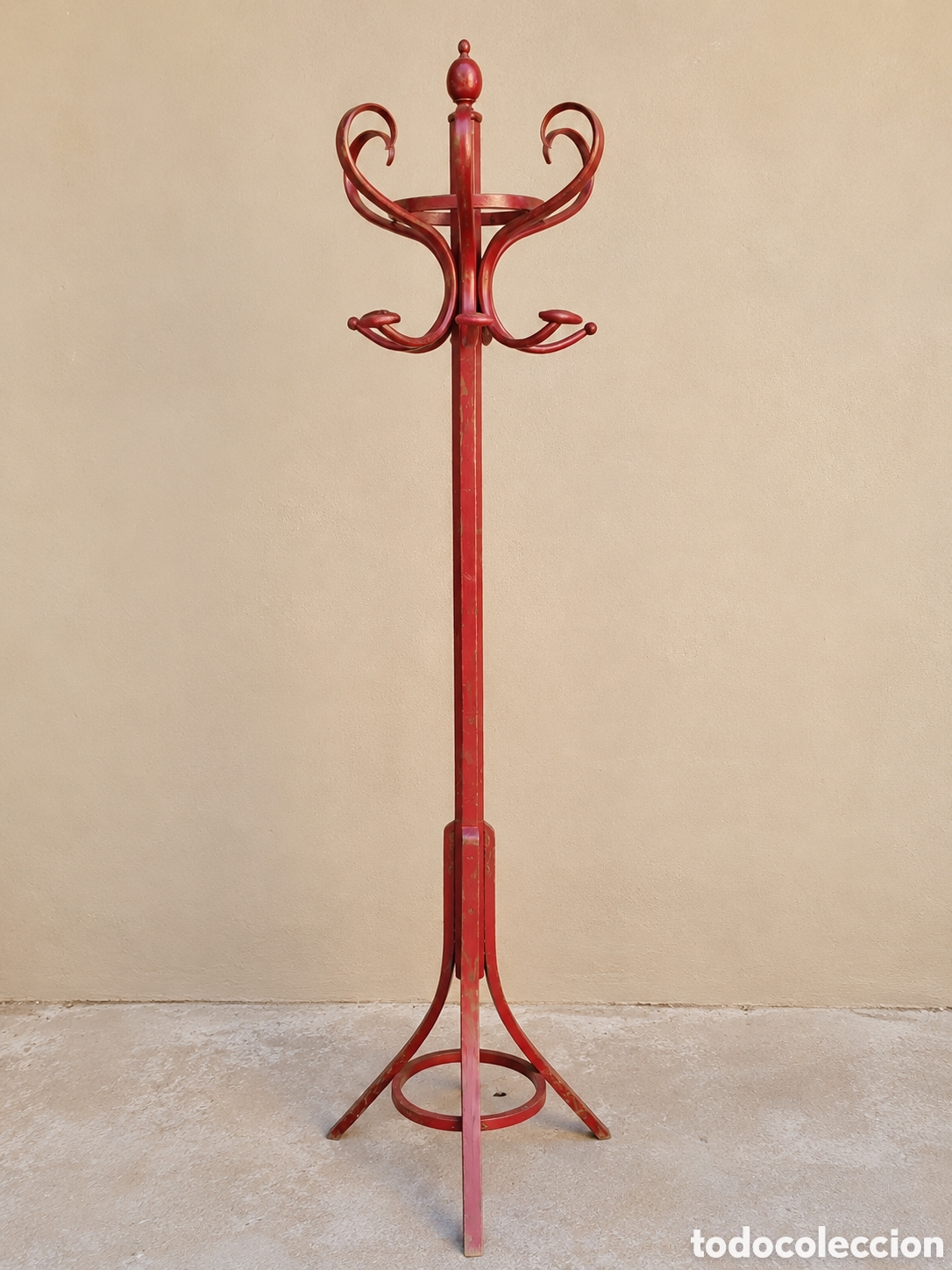 Antig&uuml;edades: PERCHERO DE PIE ANTIGUO TIPO THONET &ndash; MADERA CURVADA &ndash; A&Ntilde;OS 40/50