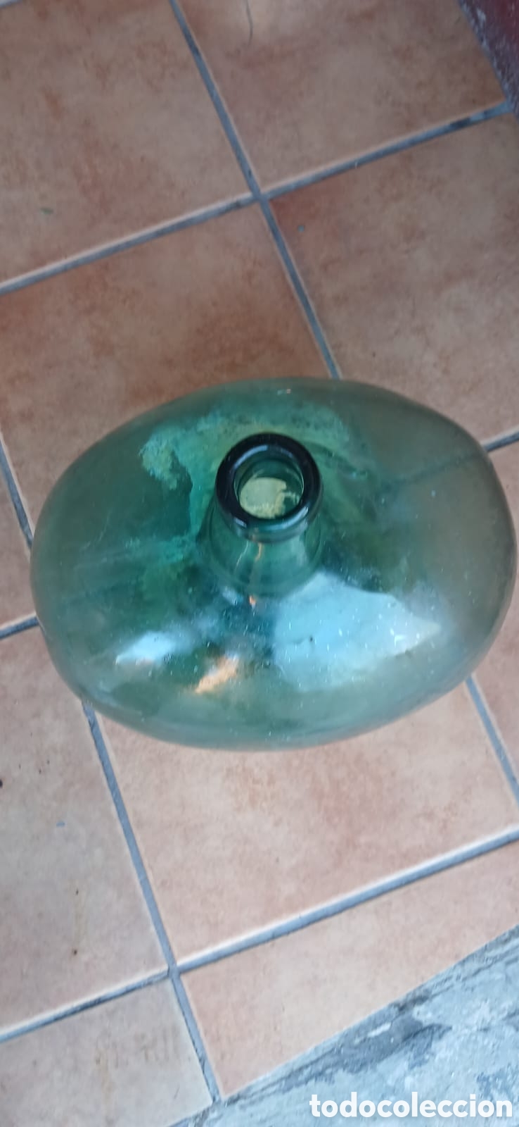Antig&uuml;edades: ANTIGUA DAMAJUANA GARRAFA DE VIDRIO