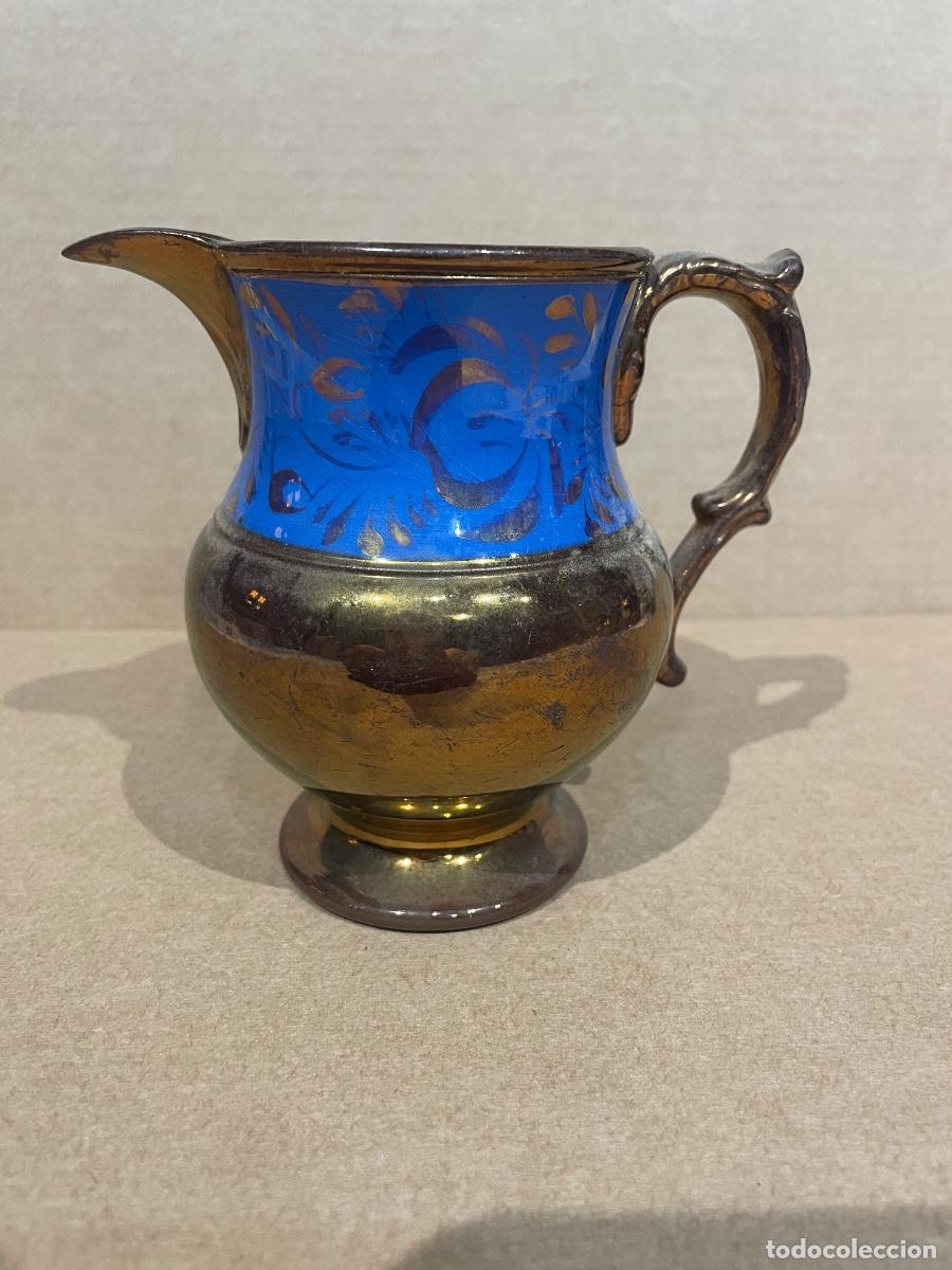 Antig&uuml;edades: ANTIGUA JARRA DE CERAMICA DE BRISTOL SIGLO XIX - 11,5X13,5CM.