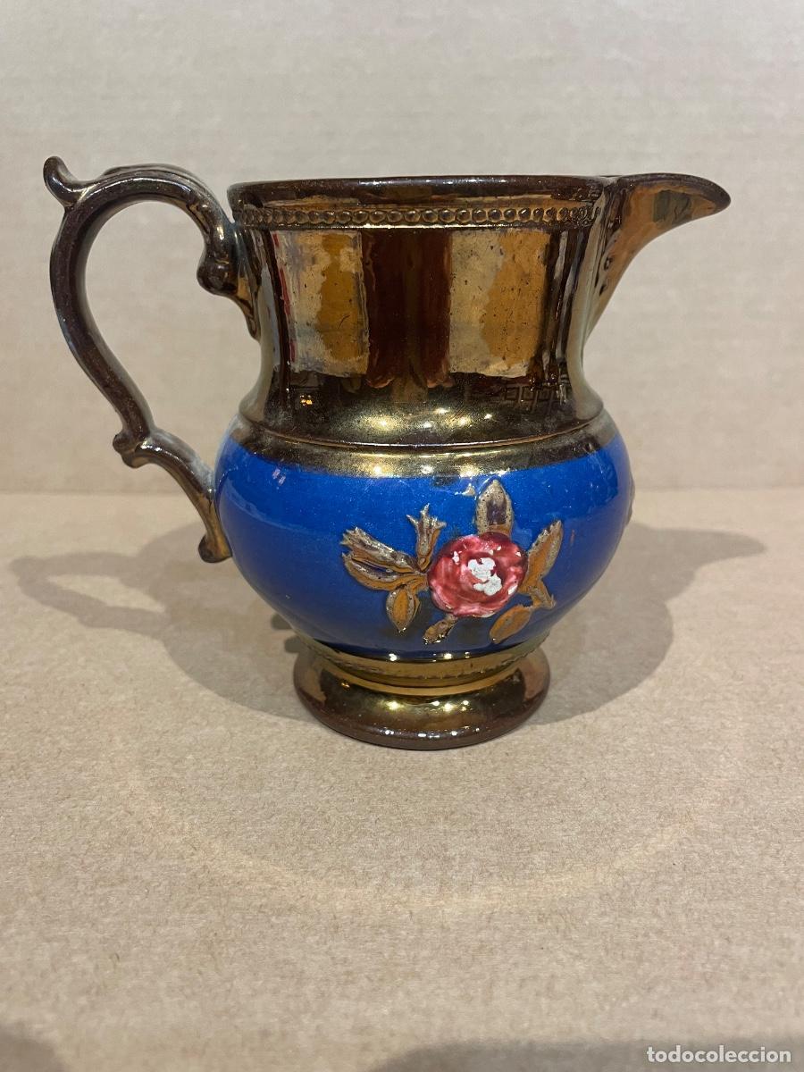 Antig&uuml;edades: ANTIGUA JARRA DE CERAMICA DE BRISTOL SIGLO XIX - 11,5X14CM.