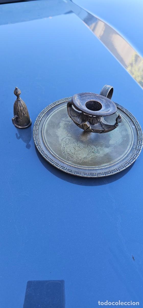 Antig&uuml;edades: Espectacular pa&ntilde;matpria antigua plata grabada y sellada