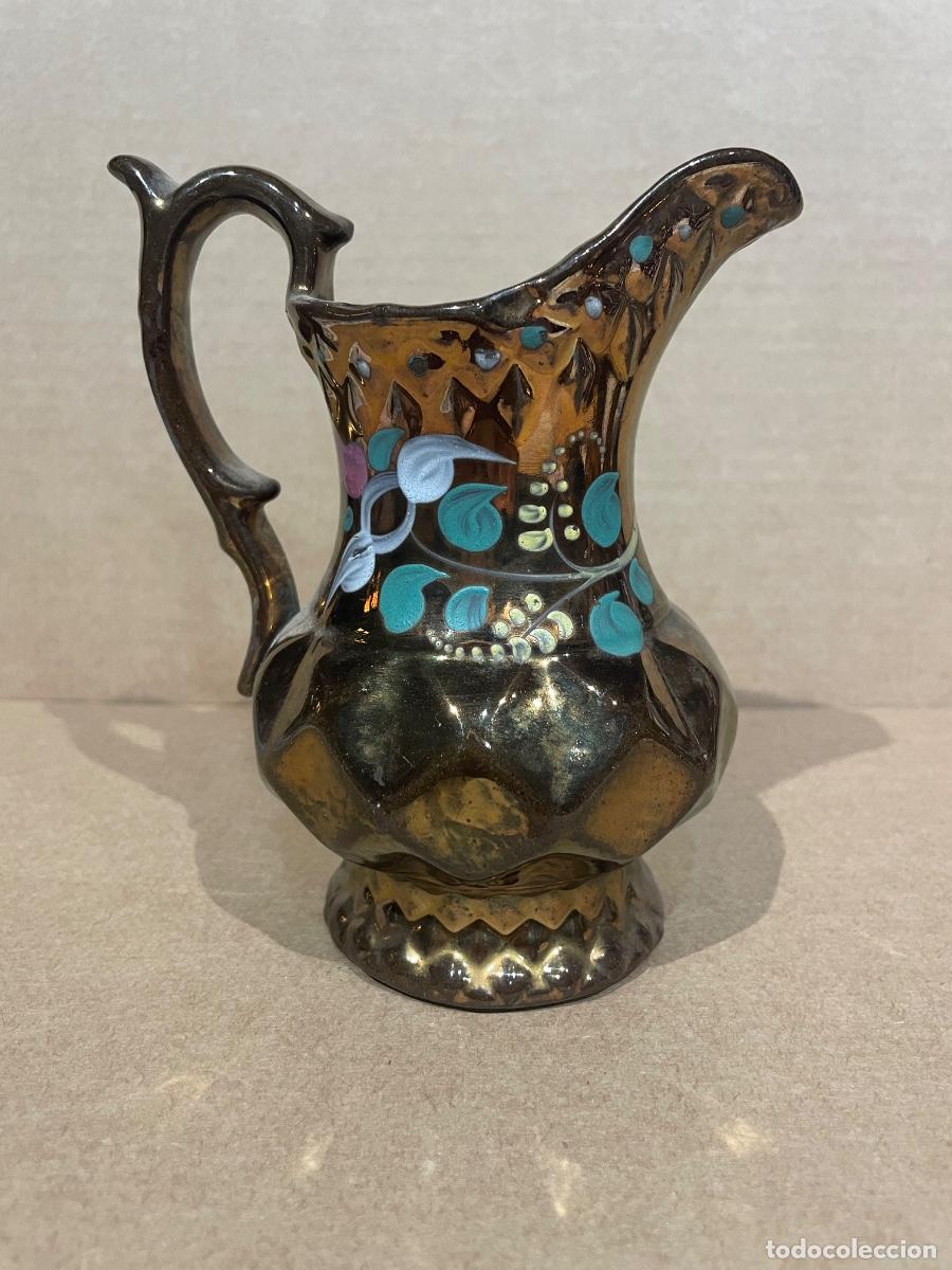 Antig&uuml;edades: ANTIGUA JARRA DE CERAMICA DE BRISTOL SIGLO XIX - 14X12 CM. .