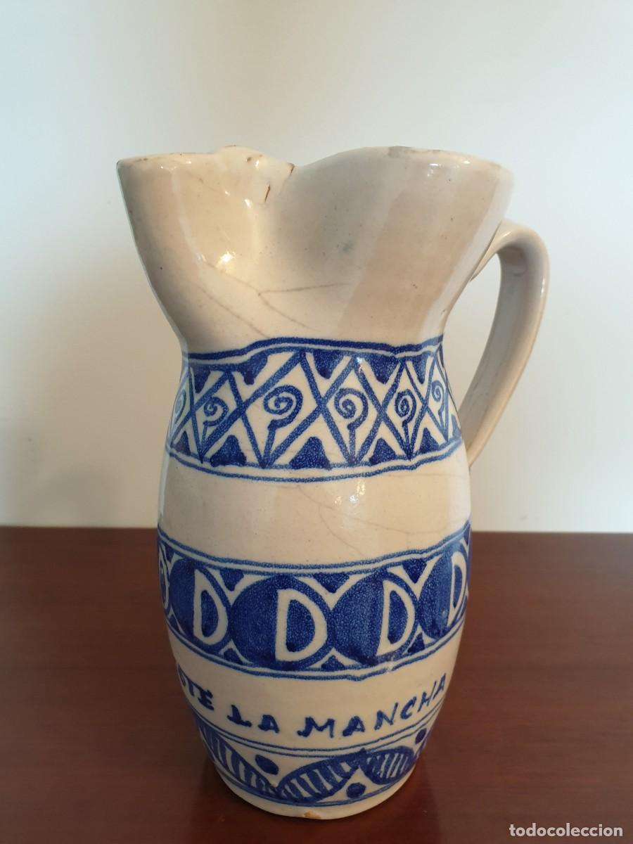 Antig&uuml;edades: ANTIGUA JARRA CER&Aacute;MICA SANGUINO TOLEDO &ndash; MES&Oacute;N DON QUIJOTE DE LA MANCHA (A&Ntilde;OS 60/70)