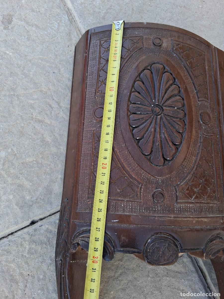 Antig&uuml;edades: Patas de madera maciza con frontal tallado - Foto 3