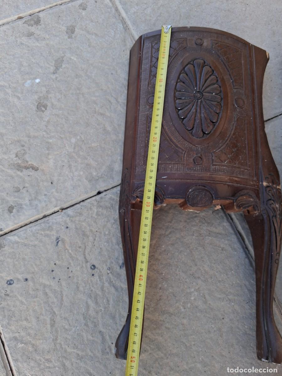 Antig&uuml;edades: Patas de madera maciza con frontal tallado - Foto 4