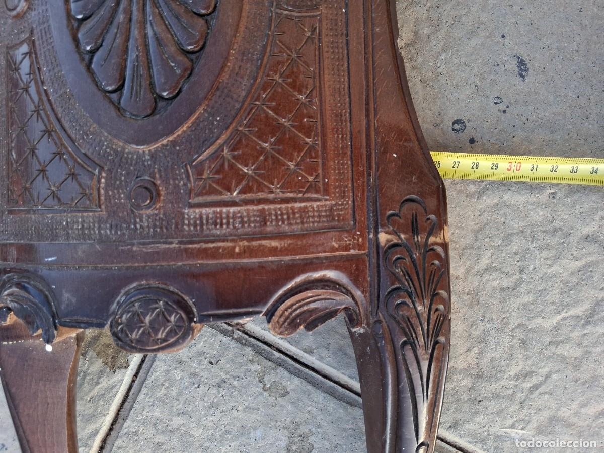 Antig&uuml;edades: Patas de madera maciza con frontal tallado - Foto 5