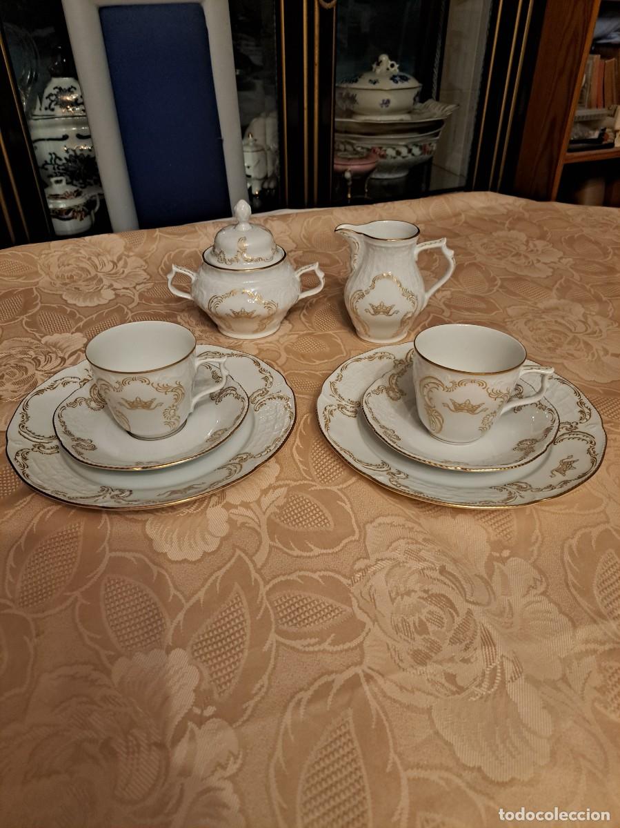 Antiquit&auml;ten: Servicio tu y yo de t&eacute; Rosenthal Classic Rose, Sanssouci Royal Kr&ouml;nung, 8 piezas
