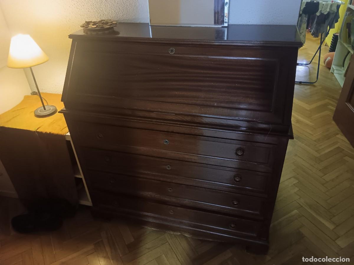 Antig&uuml;edades: Buro/escritorio ingl&eacute;s de madera hecho a mano.