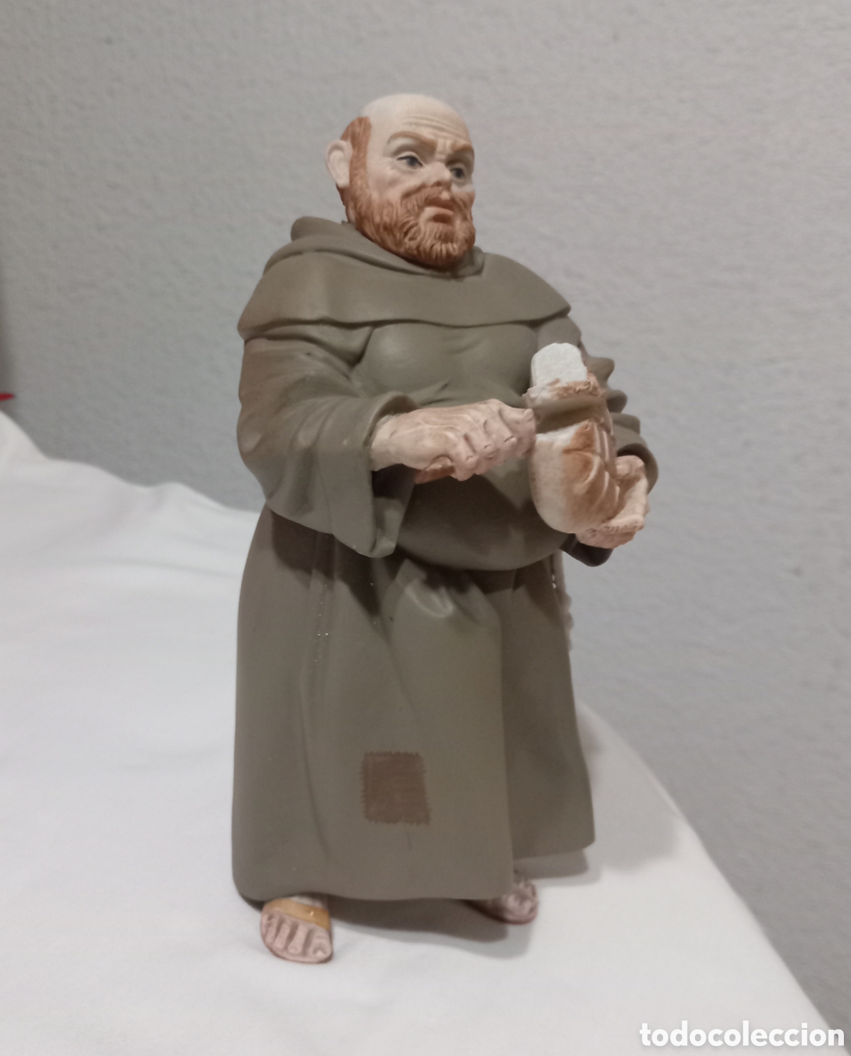 Antig&uuml;edades: PORCELANA ALGORA-FRAILE FRANCISCANO(19cm)