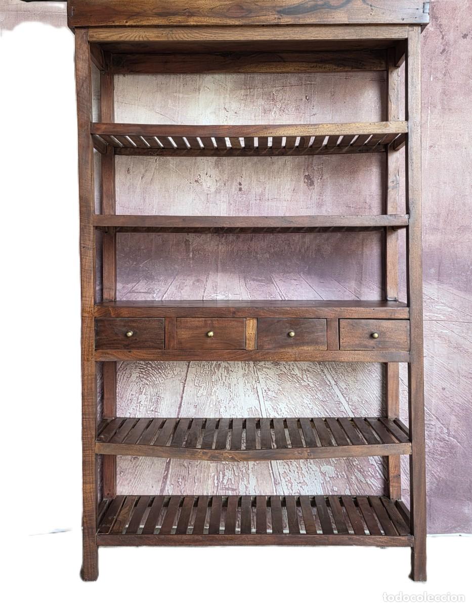 Antig&uuml;edades: Estanter&iacute;a de madera maciza