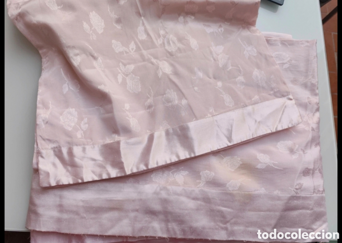 Antig&uuml;edades: Sabana raso vintage. De matrimonio con fundas doble almohada