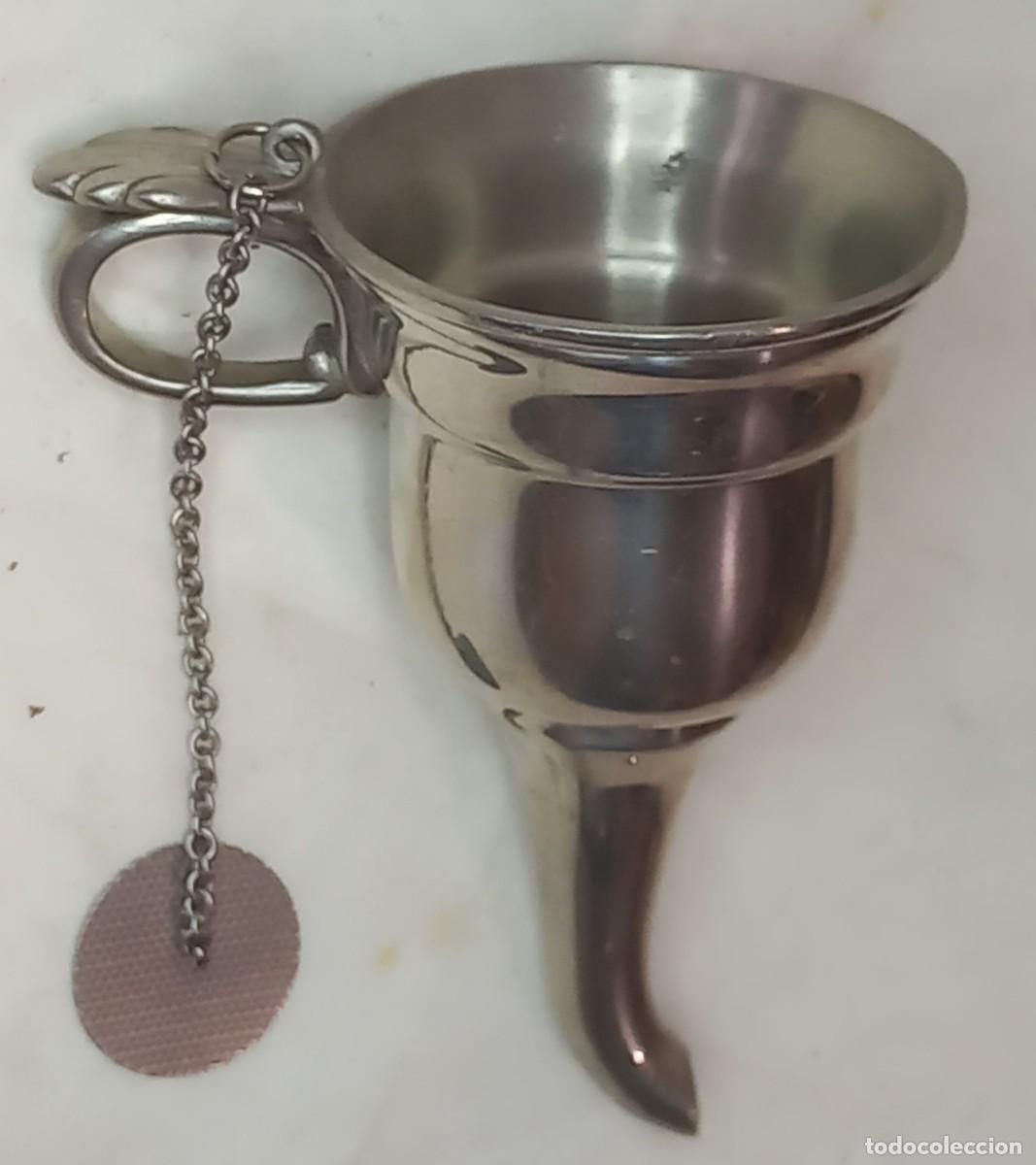 Antig&uuml;edades: EMBUDO DECANTADOR DE LUJO PARA VINO , CON FILTRO Y MARCADO ROYAL
