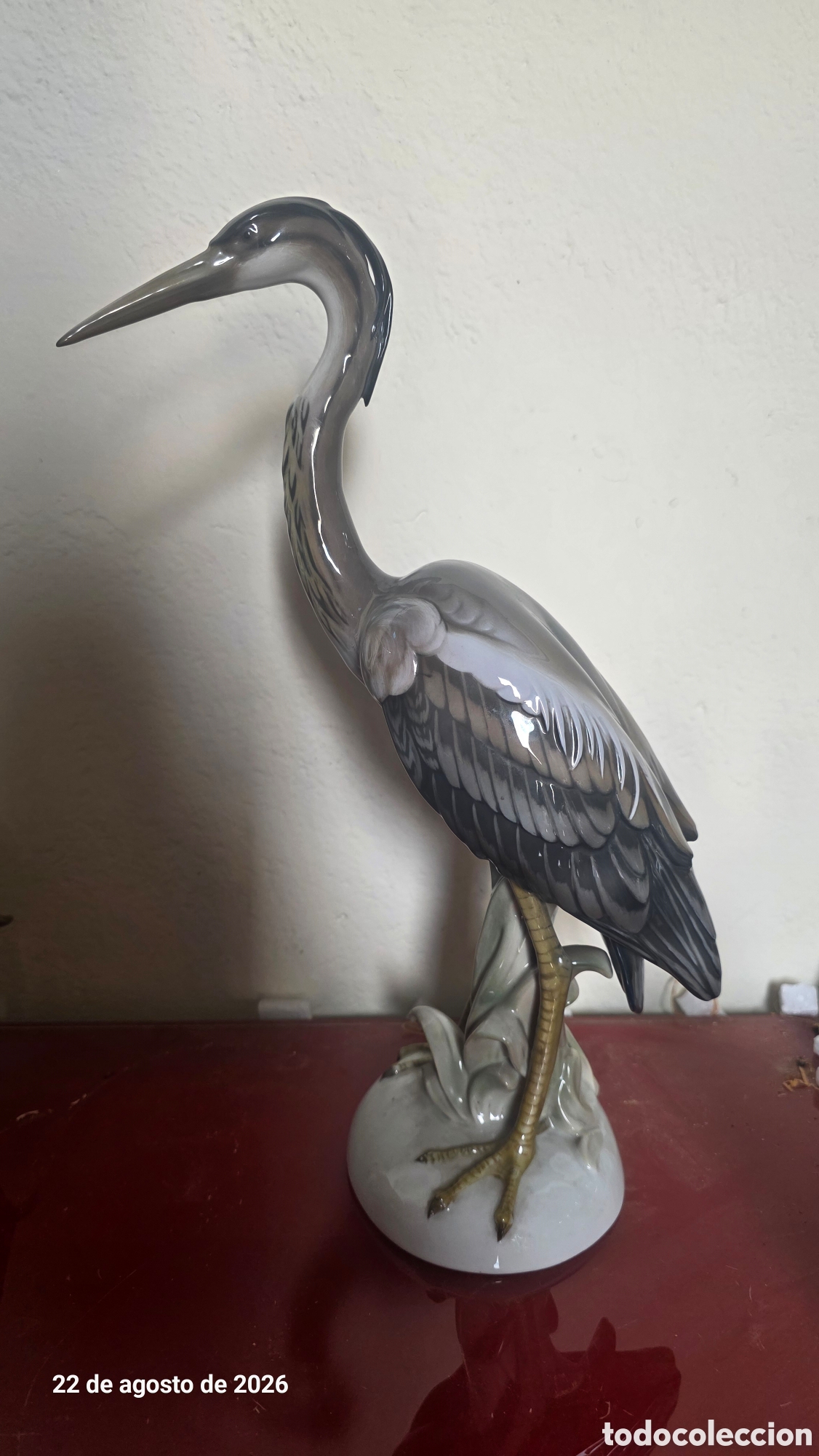 Antig&uuml;edades: Gran figura garzas porcelana rosenthal
