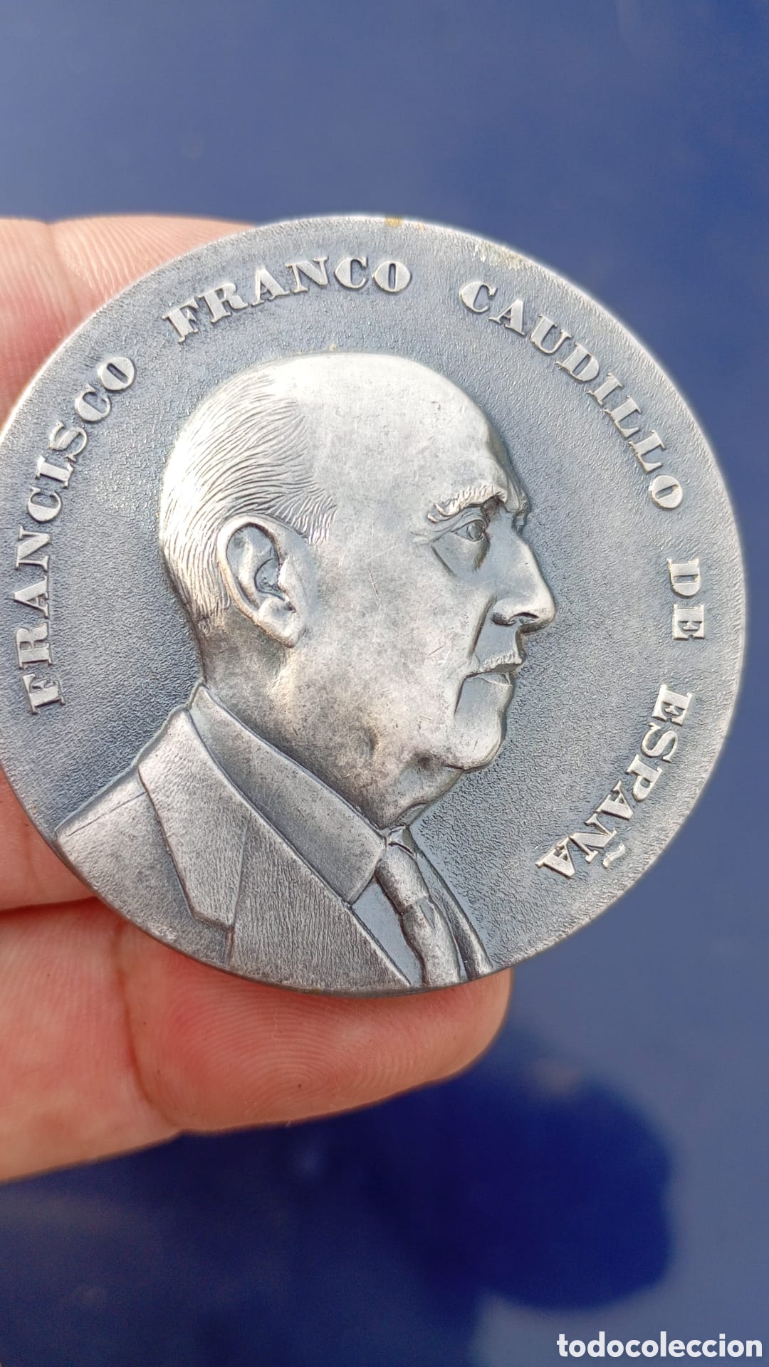 Antig&uuml;edades: MEDALLA CONMEMORATIVA, FRANCISCO FRANCO, VISITA DEL CAUDILLO A MARTORELL, 1966