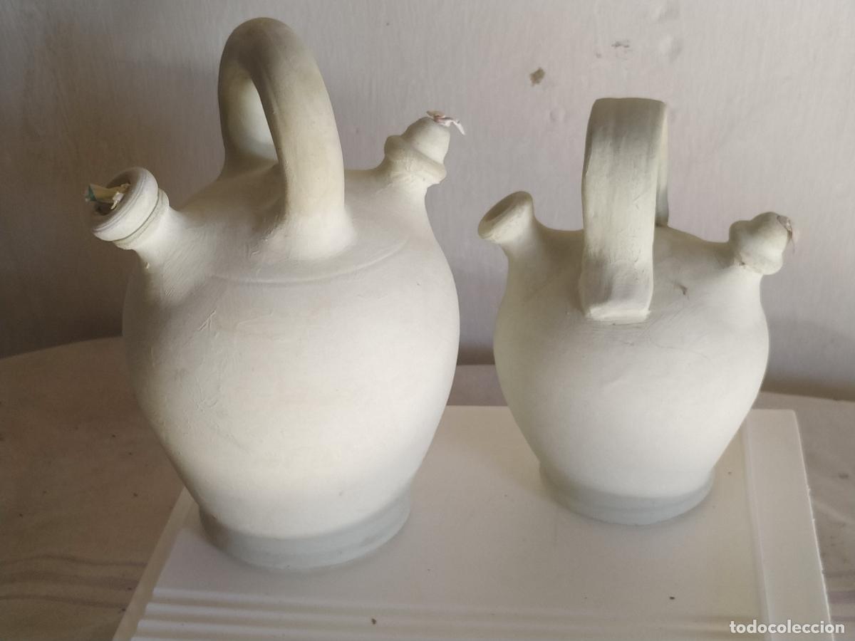 Antig&uuml;edades: 2 botijos peque&ntilde;os de ni&ntilde;a alfareria popular Oca&ntilde;a (Toledo)