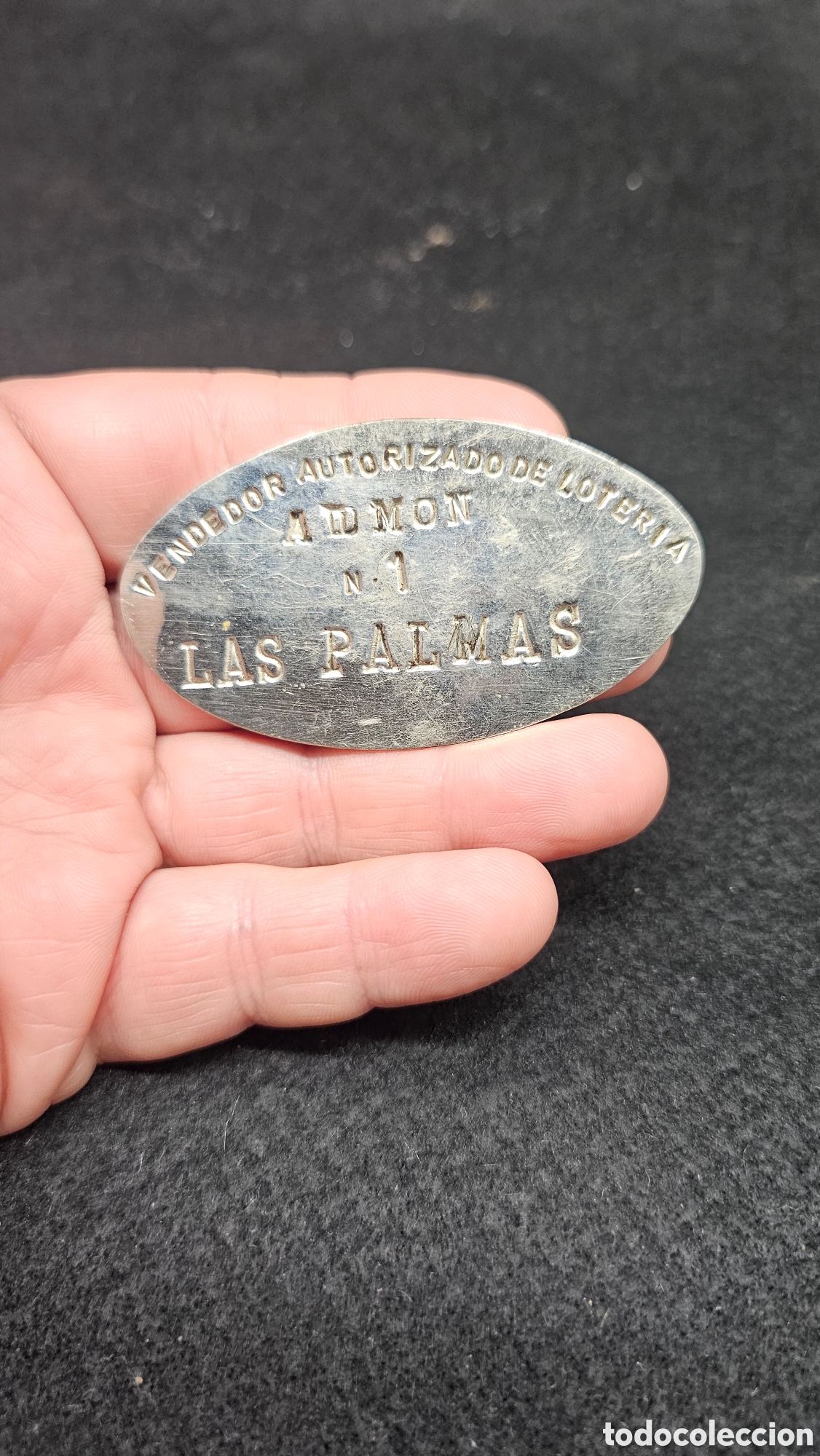 Antig&uuml;edades: Antigua placa identificativa de Lotero