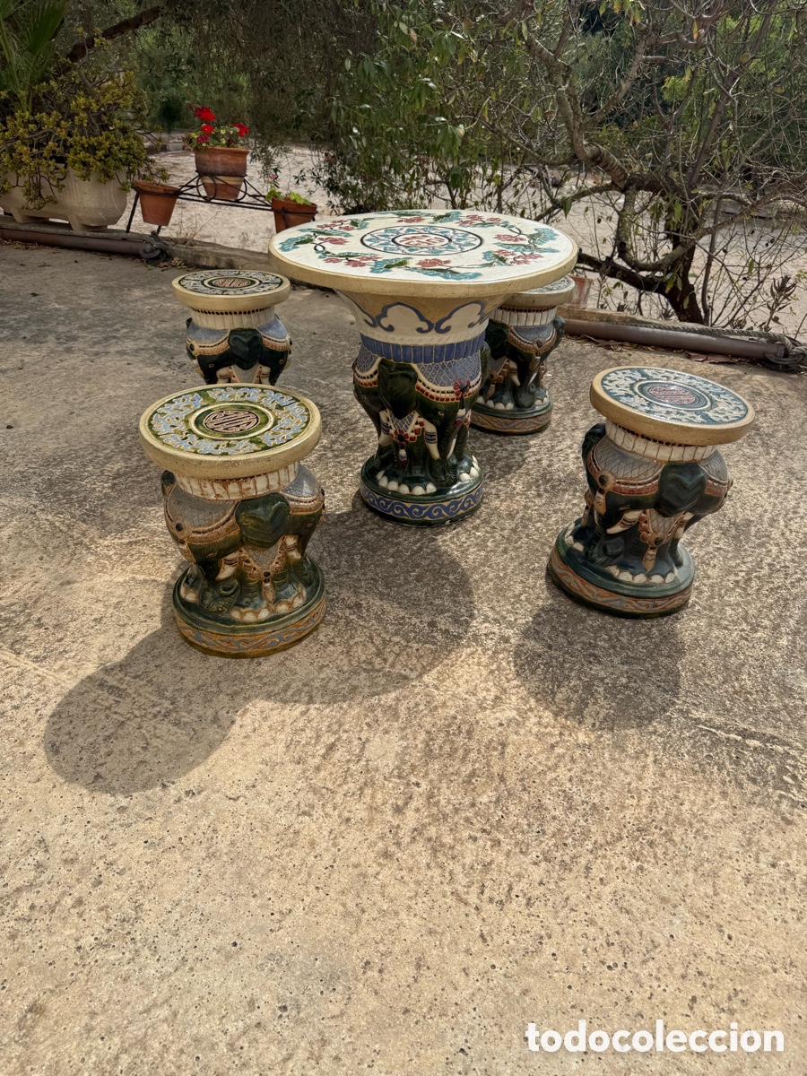 Antig&uuml;edades: Antiguo juego de terraza,estilo Chinoiserie Hollywood Regency