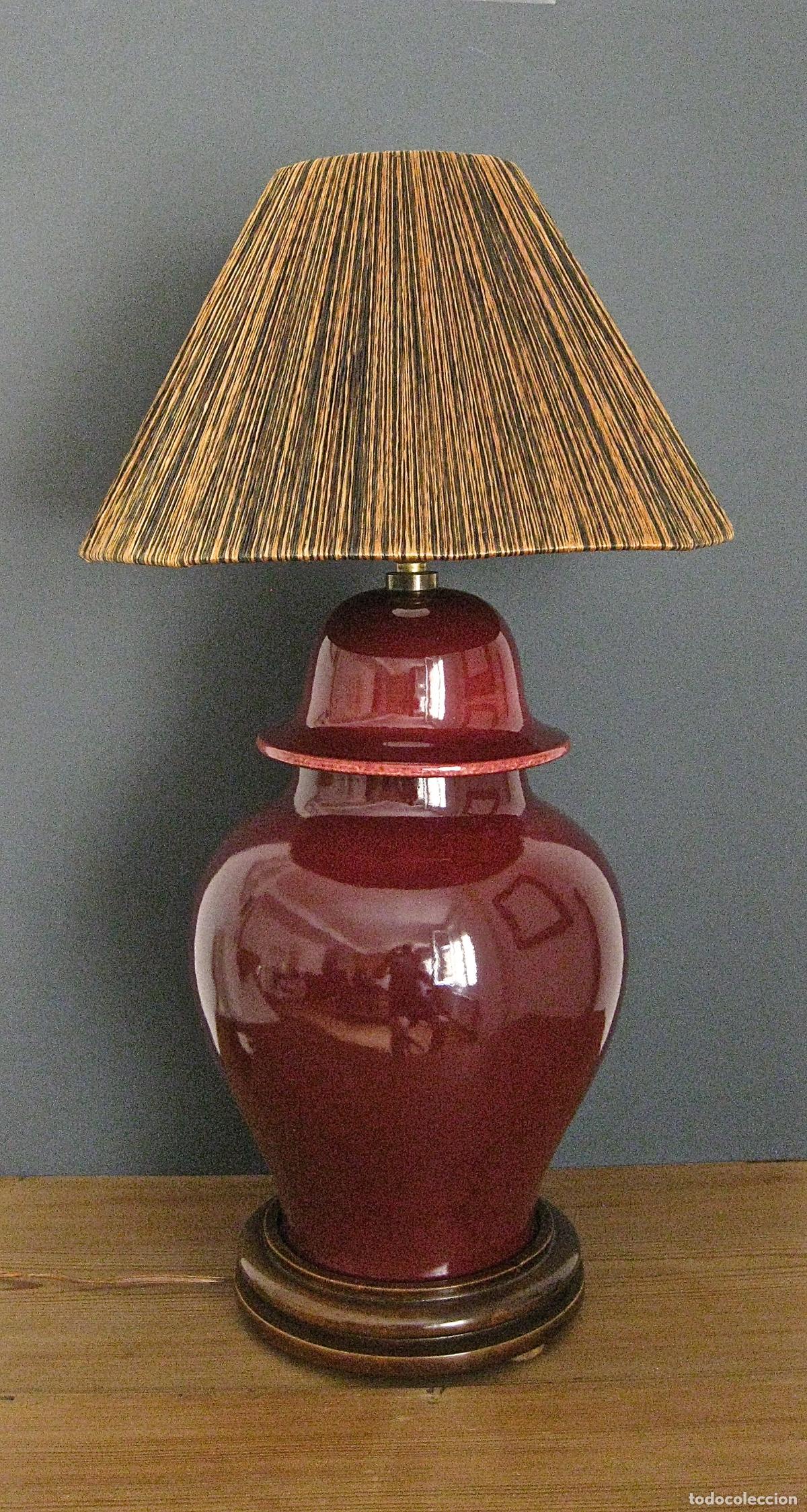 Antig&uuml;edades: TIBOR EN CERAMICA * SANG DE BOEUF * DE LOS A&Ntilde;OS 60-70 ADAPTADO A LAMPARA