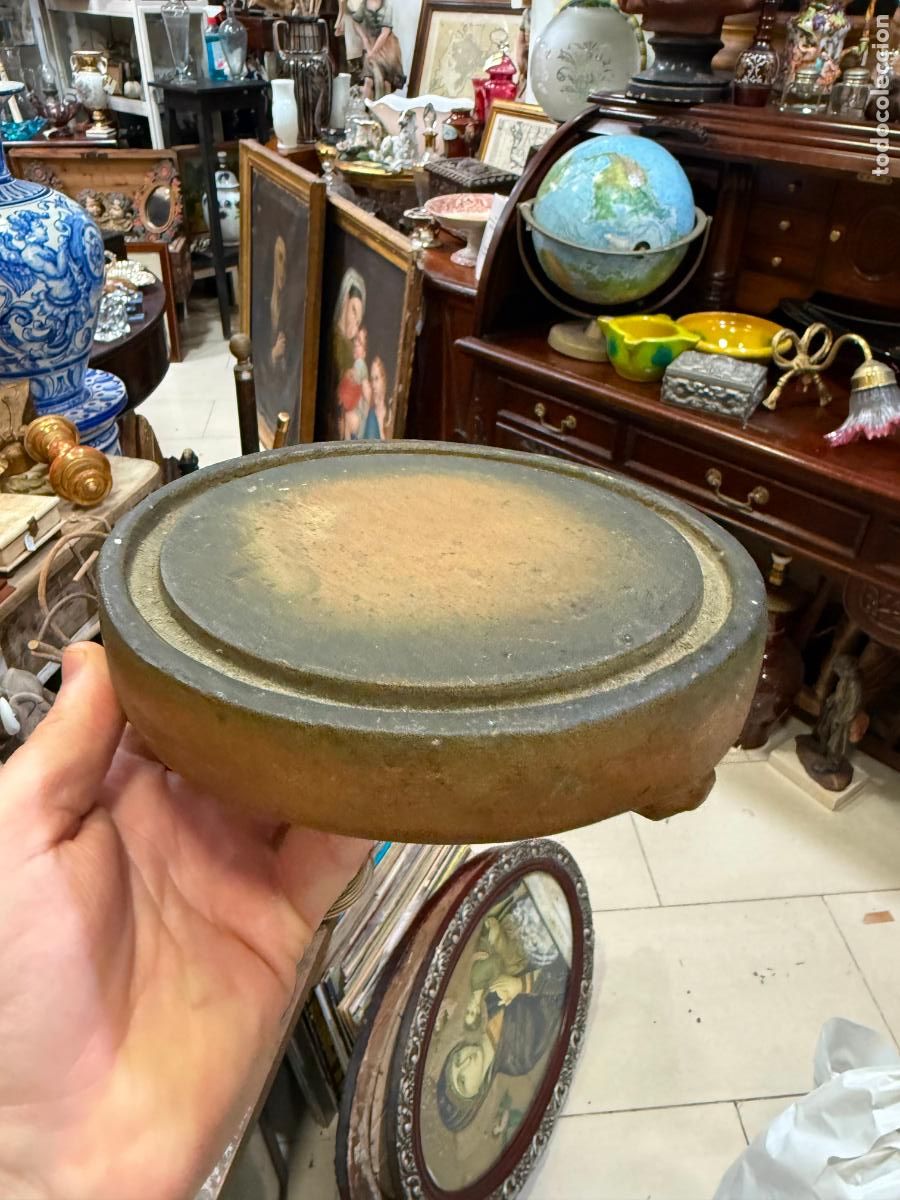 Antig&uuml;edades: ANTIGUA BASE DE MADERA PARA FANAL - MEDIDA FANALENTRE 15 Y 16 CM - RELIGIOSO