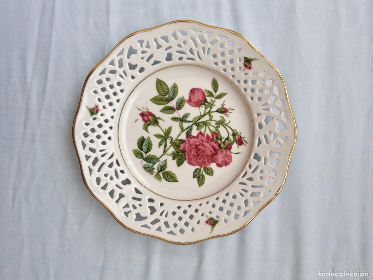 Antig&uuml;edades: PLATO PORCELANA ROYAL KENT COLECCION LES ROSES CLASIQUES ROSA RAPA