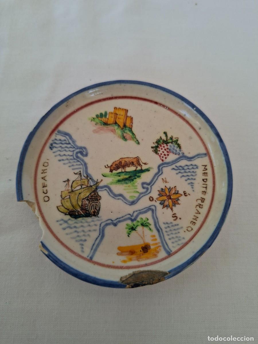 Antig&uuml;edades: PLATITO CERAMICA CADIZ ,FAITANAR MANISES