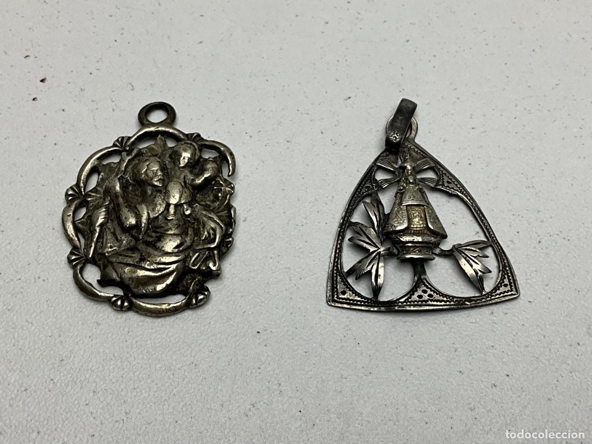 Antig&uuml;edades: LOTE DE DOS MEDALLAS ANTIGUAS DE PLATA - MIRAR FOTOS - LOTE A ESTUDIAR