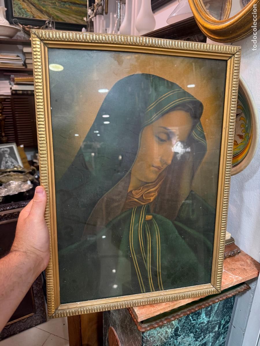 Antig&uuml;edades: ANTIGUO MARCO DE MADERA Y DORADO - MEDIDA TOTAL 52X37 CM E INTERIOR 47X33 CM