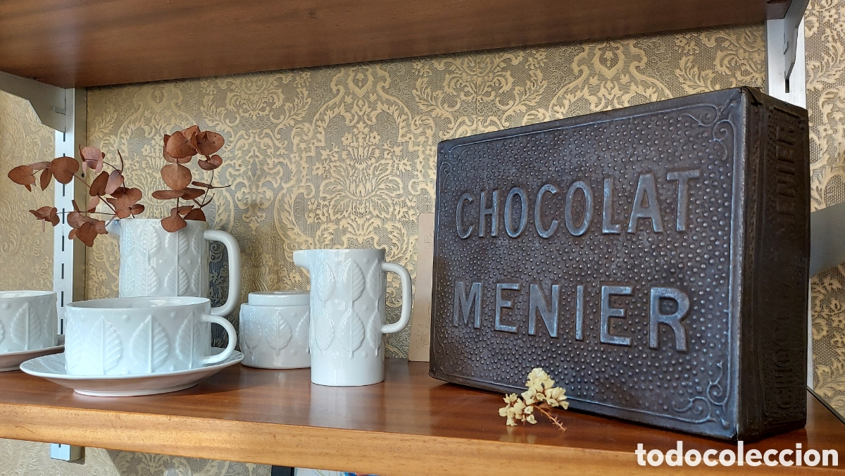 Antig&uuml;edades: Caja chocolate Menier circa 1900-1920