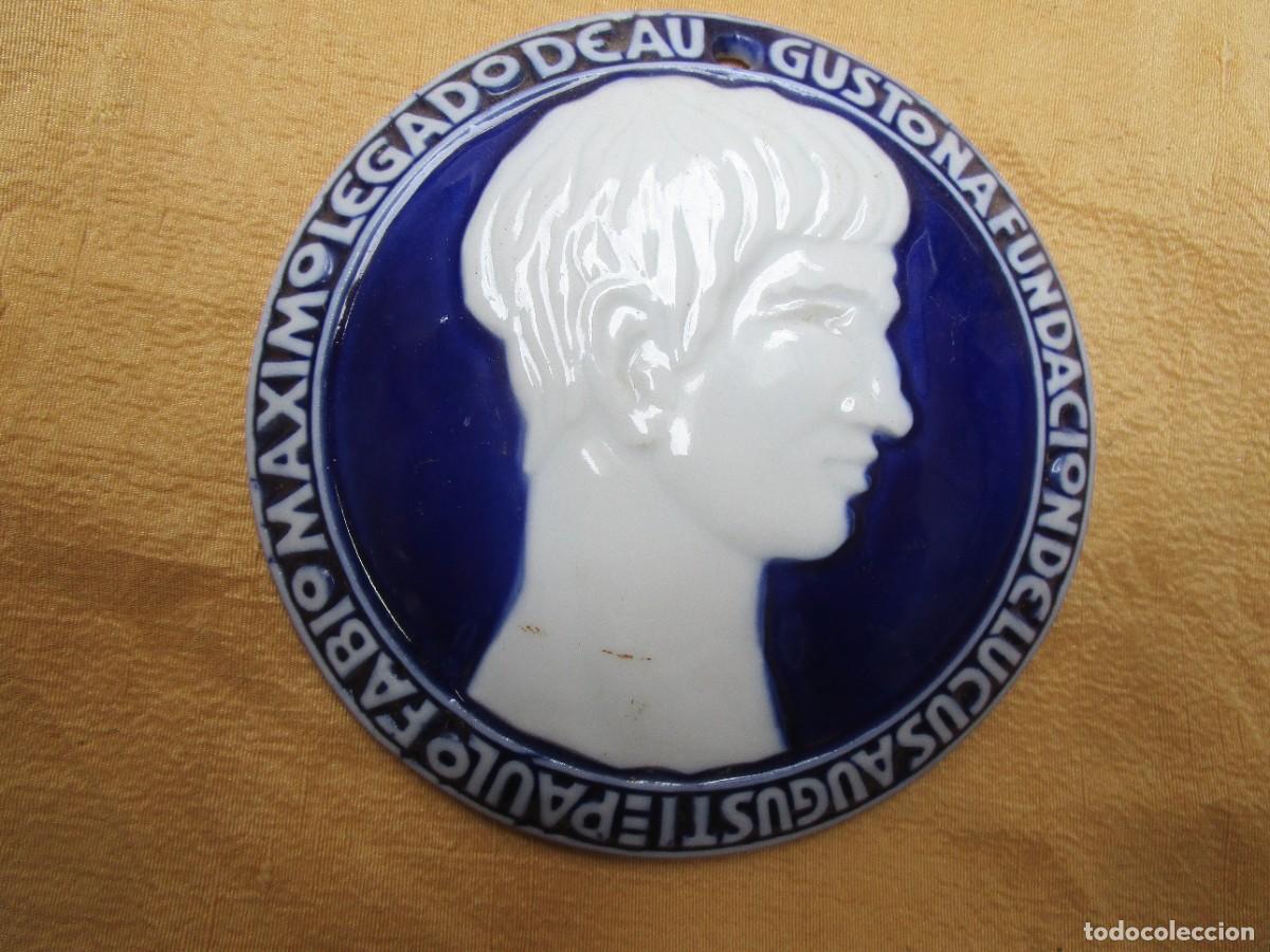 Antig&uuml;edades: Medalla Sargadelos - CONMEMORATIVA DE LA FUNDACION DE LUGO, PAULO FABIMAO MAXIMO LUCUS AUGUSTI 9,5cm