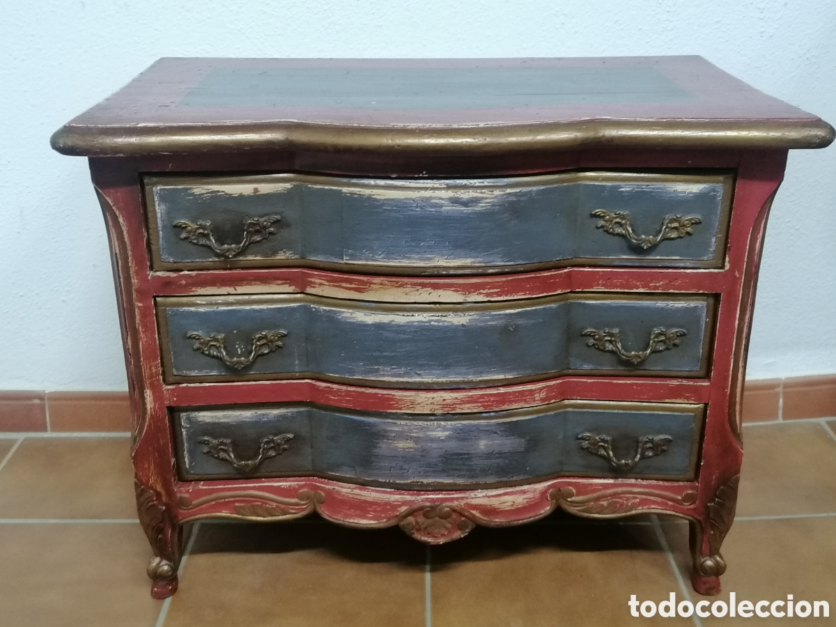Antig&uuml;edades: C&oacute;moda vintage pintada - Foto 3