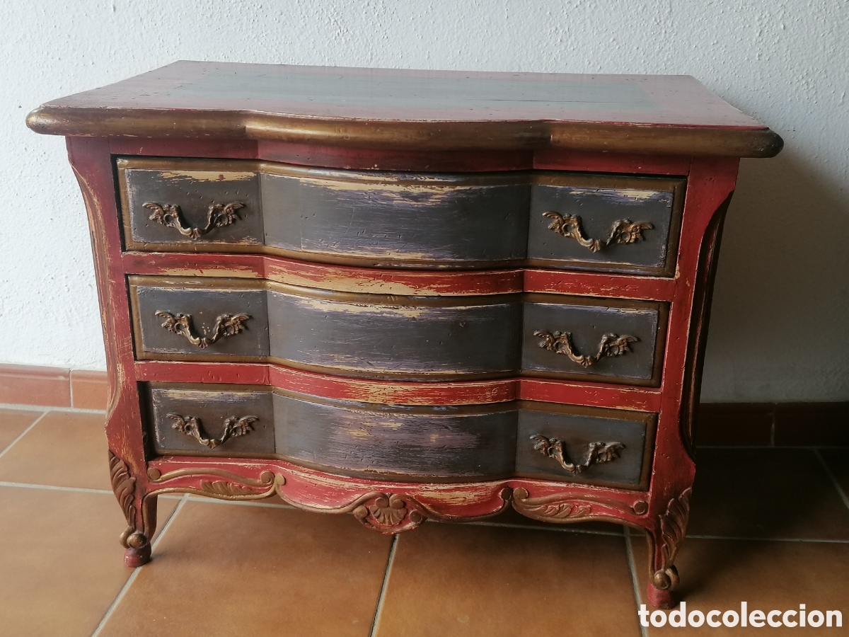 Antig&uuml;edades: C&oacute;moda vintage pintada - Foto 4