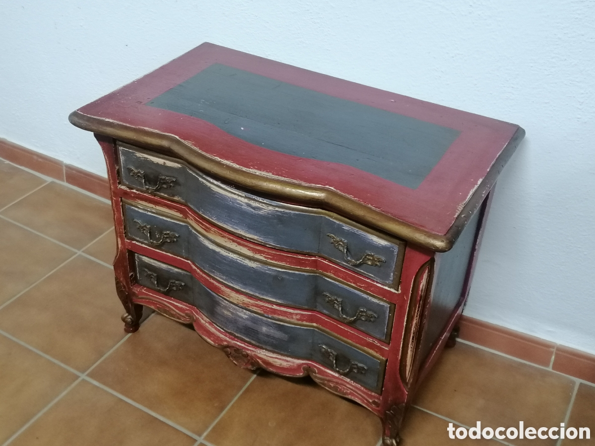 Antig&uuml;edades: C&oacute;moda vintage pintada - Foto 6