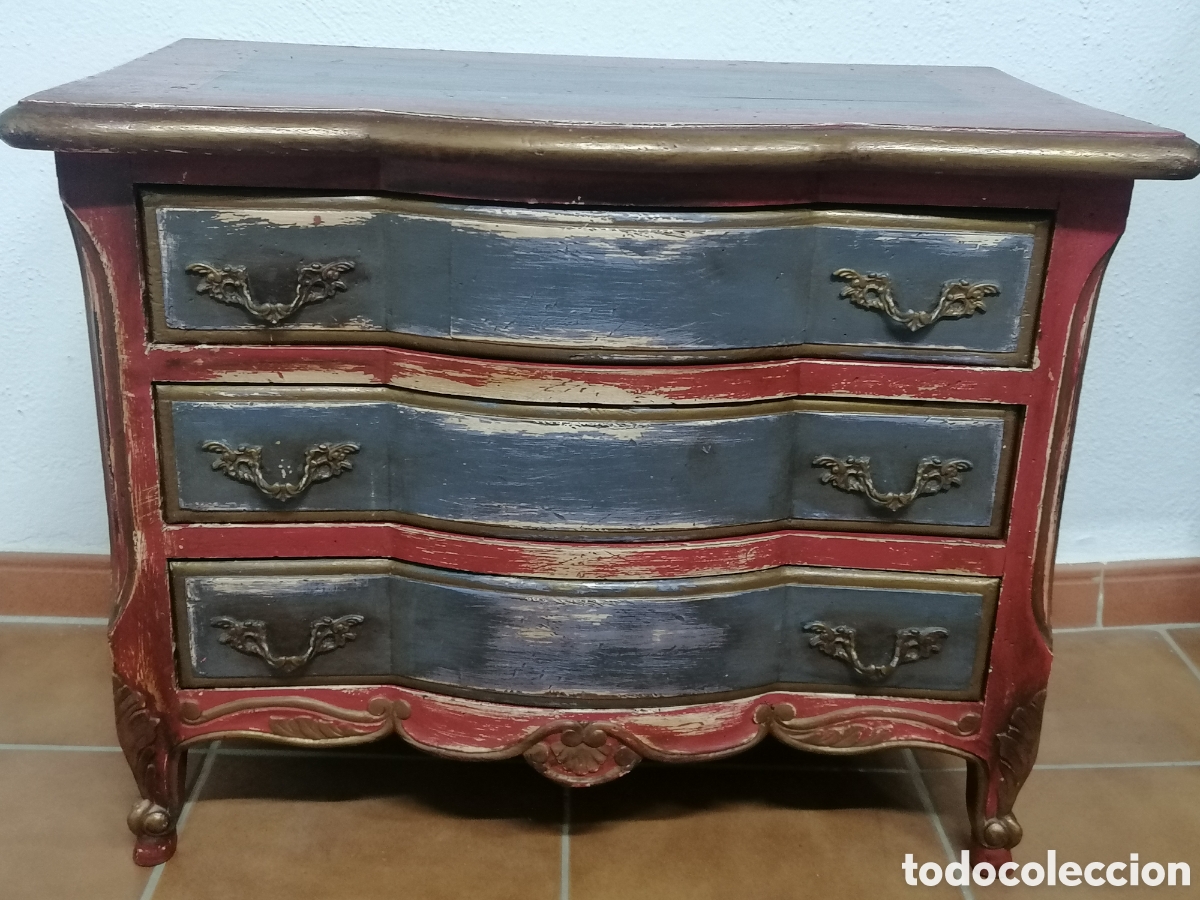 Antig&uuml;edades: C&oacute;moda vintage pintada - Foto 7