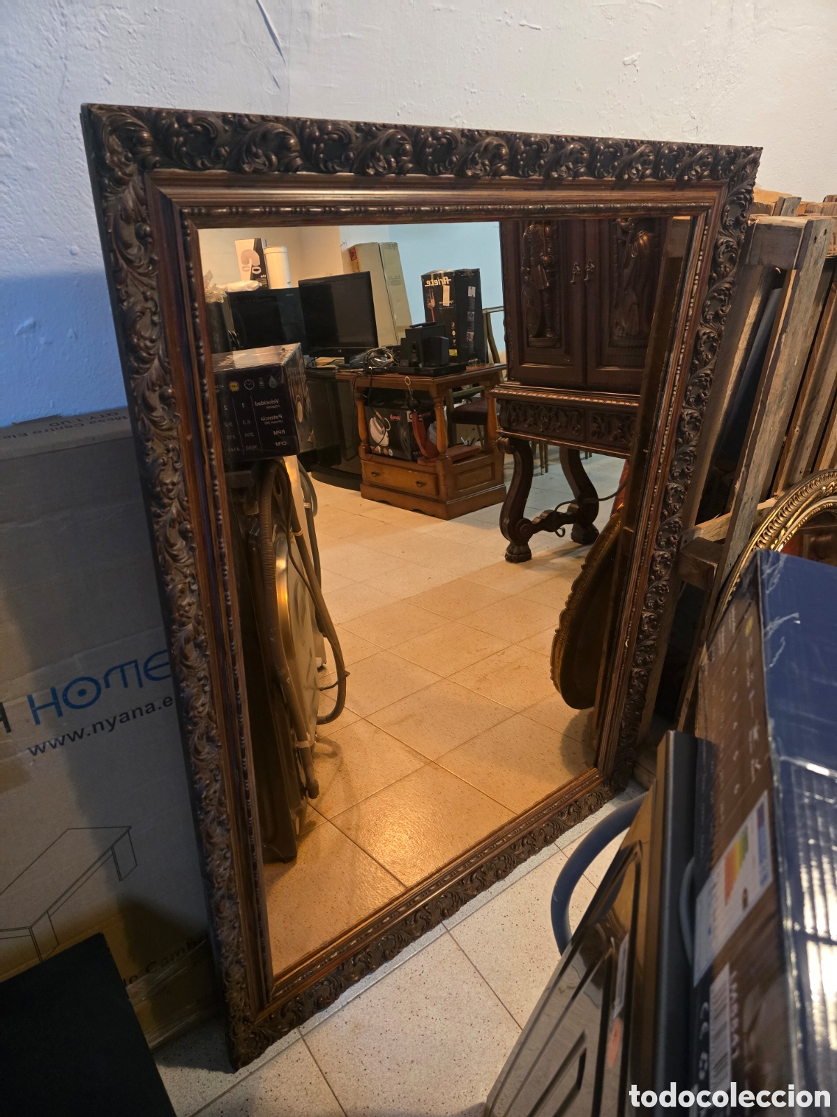 Antig&uuml;edades: Espejo grande vintage