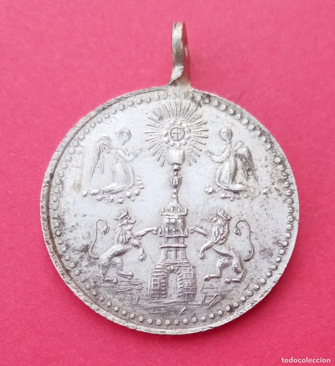 Antig&uuml;edades: Medalla Congreso Eucar&iacute;stico de Lugo. A&ntilde;o 1896. Rara.