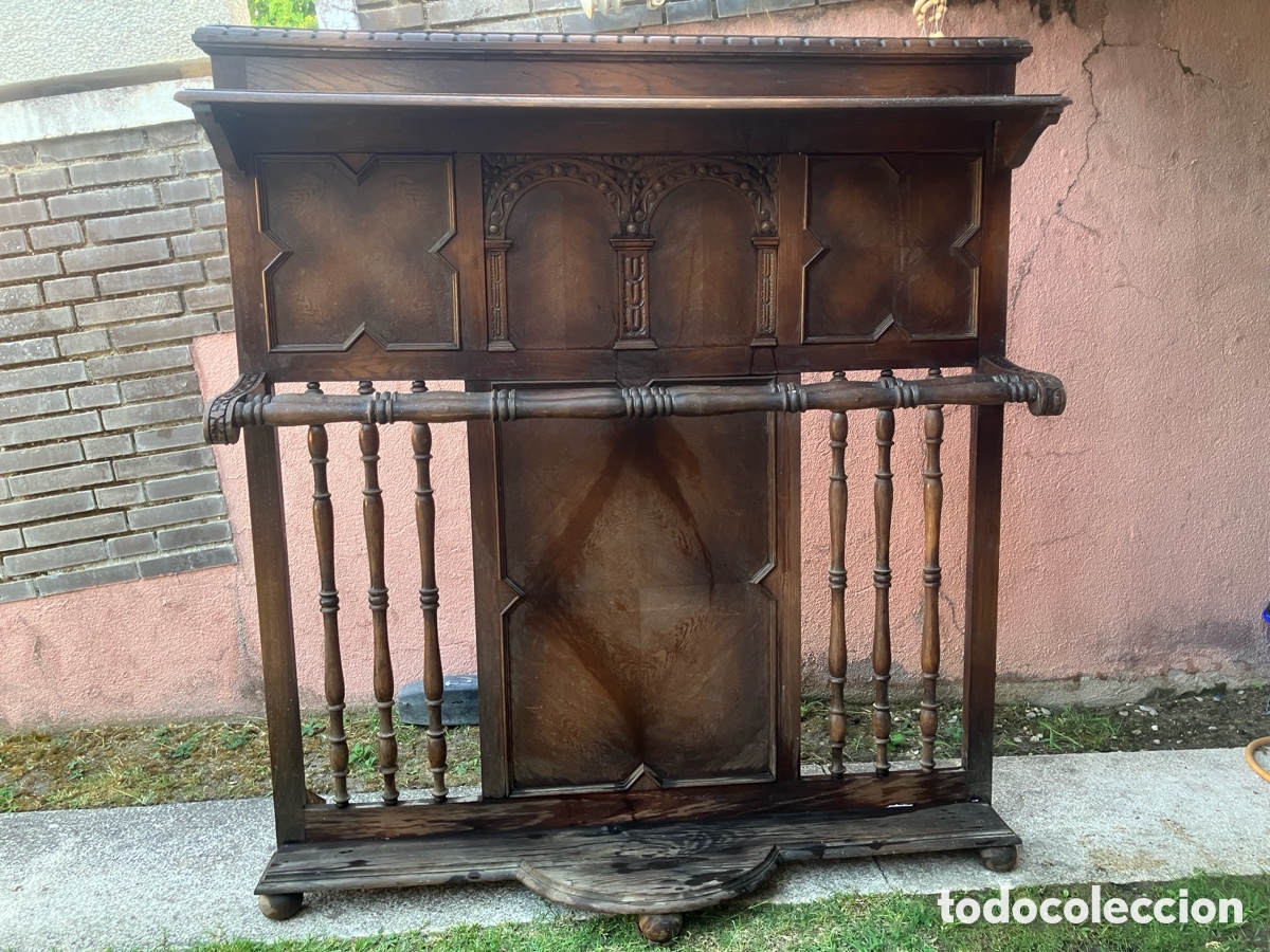 Antig&uuml;edades: Parag&uuml;ero perchero antiguo XIX - Foto 7