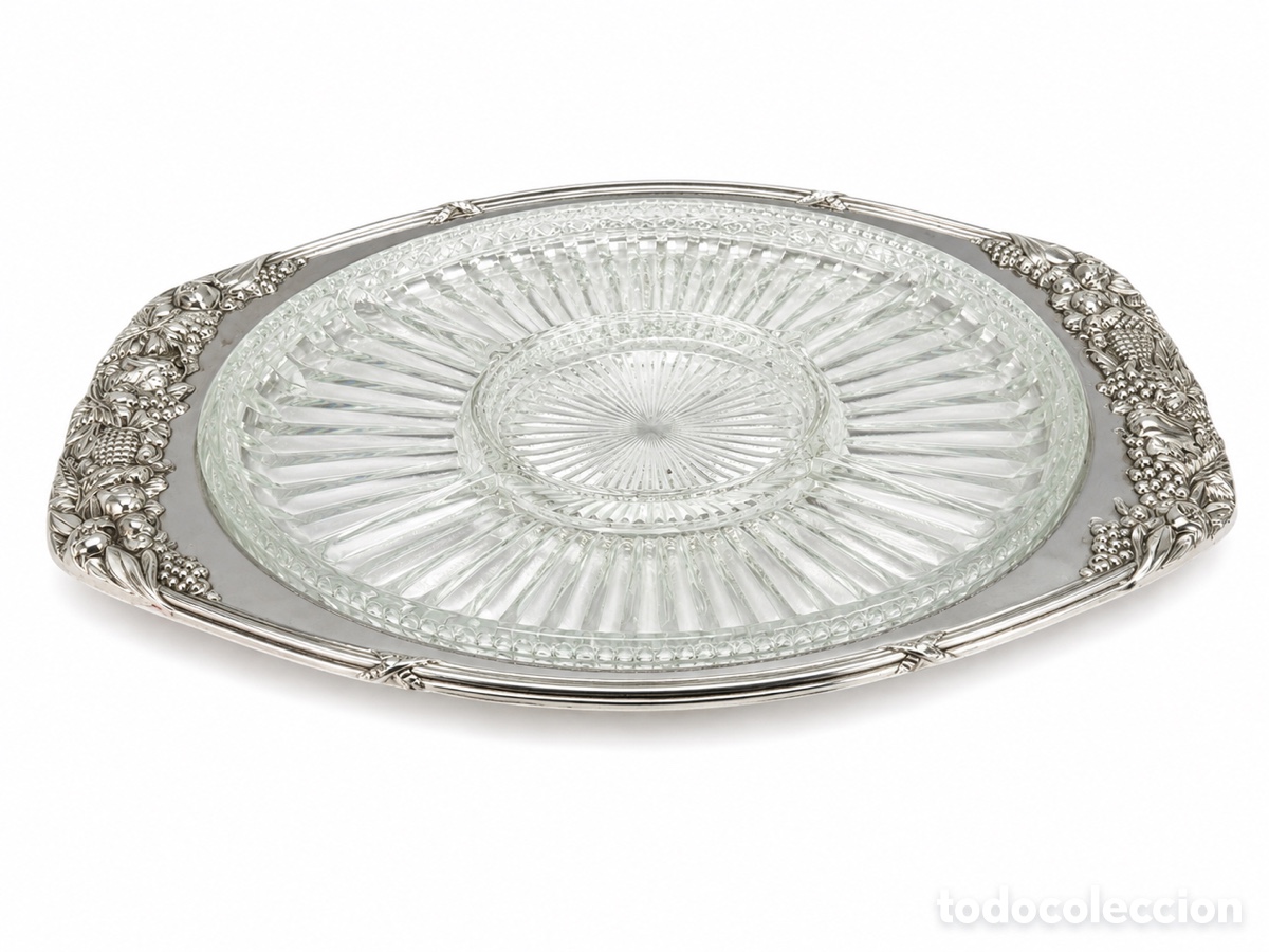 Antig&uuml;edades: Entremesero victoriano Royal Ascot en plata EPNS Inglaterra 1960&rsquo;s