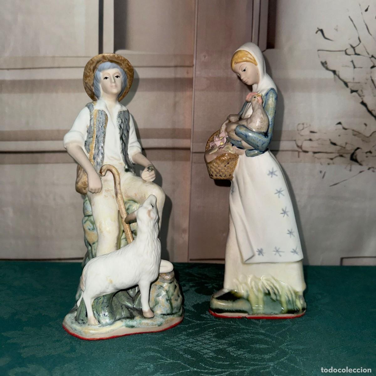 Antiques: Figuras decorativas porcelana fina pintadas a mano del siglo XX