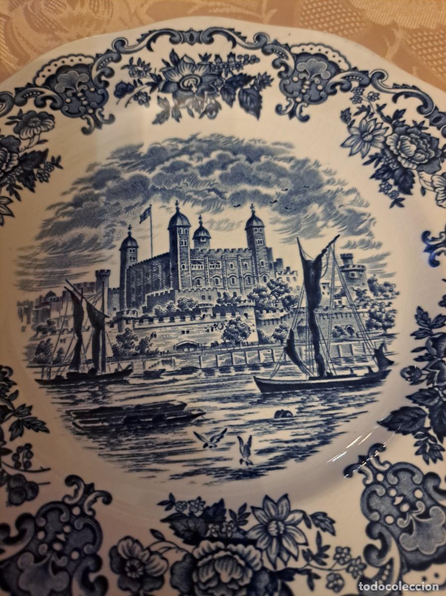 Antiguidades: Precioso plato de ensalada de porcelana Royal Homes of Britain, Enoch Wedgwood Tunstall