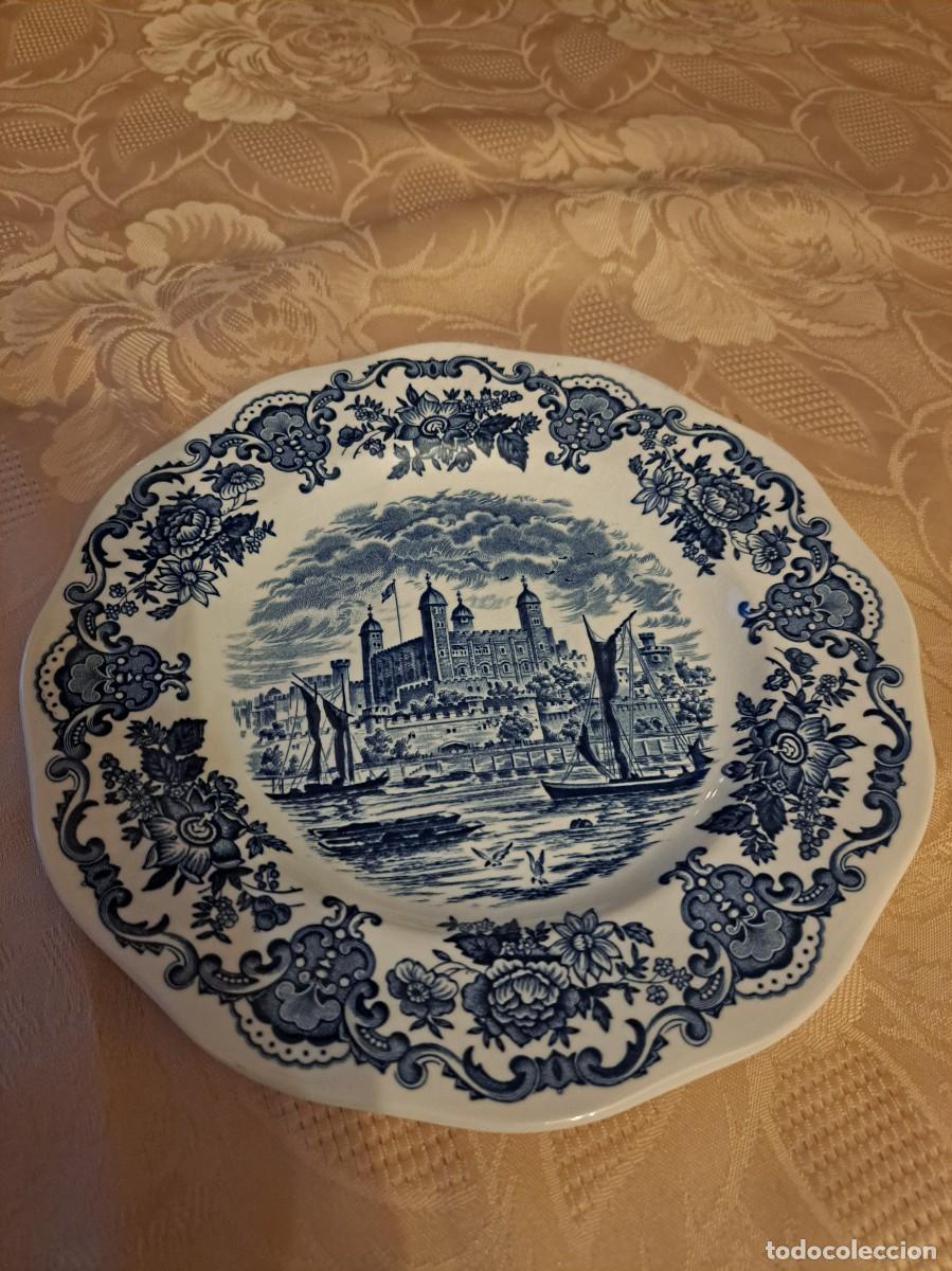 Antiguidades: Precioso plato de ensalada de porcelana Royal Homes of Britain, Enoch Wedgwood Tunstall