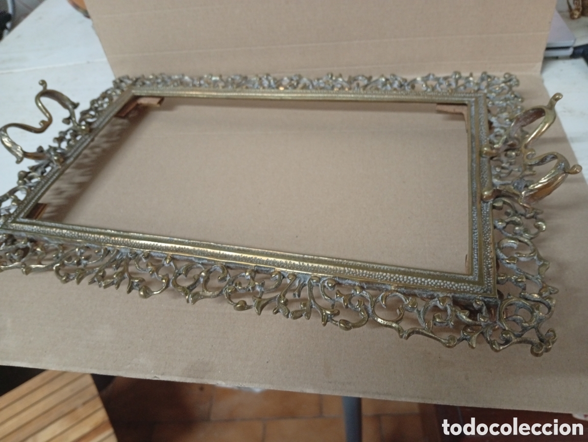 Antig&uuml;edades: Bandeja filigrana de bronce - Foto 2