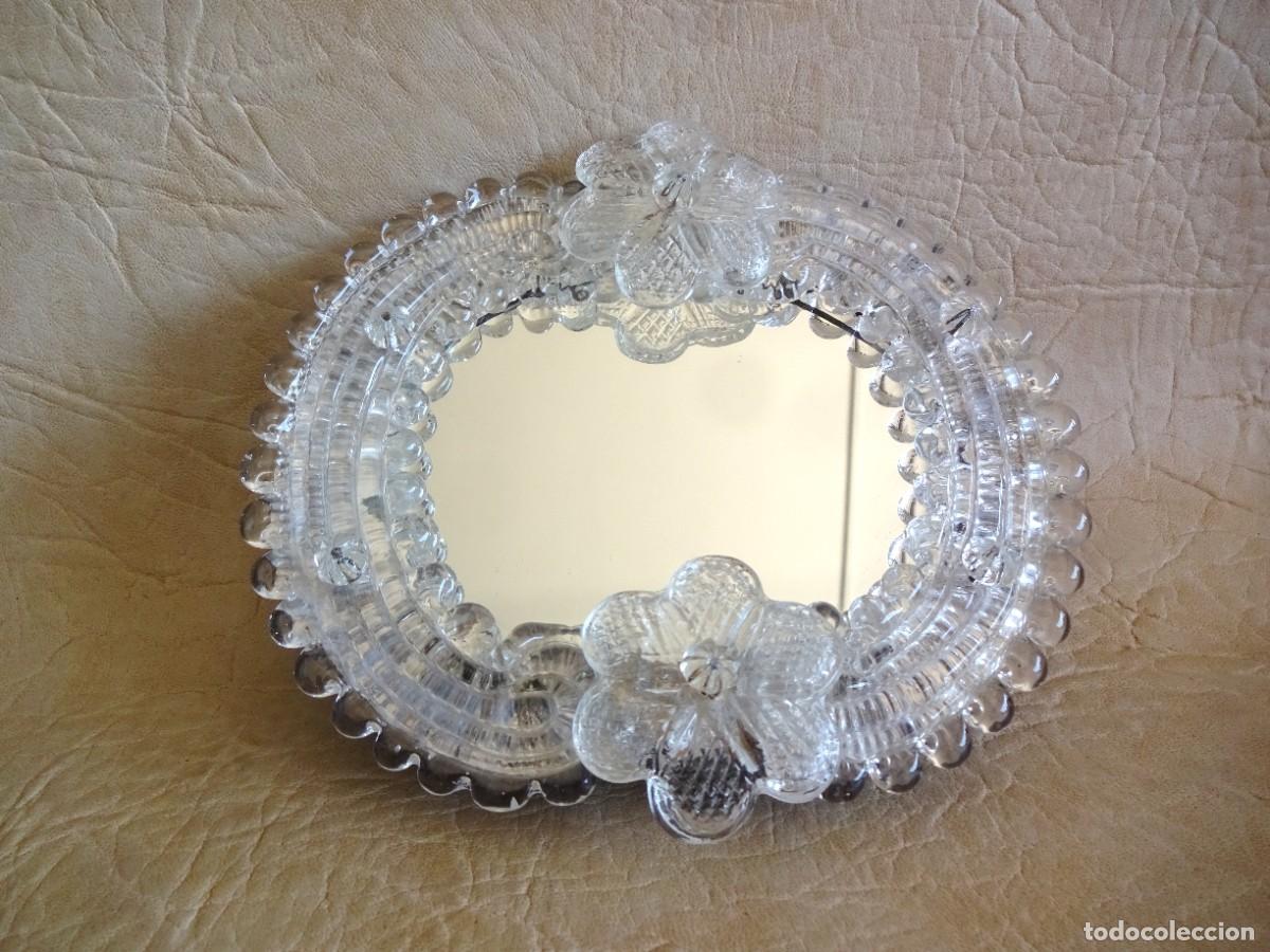 Oggetti Antichi: antiguo espejo tocador cristal Murano made in Italy